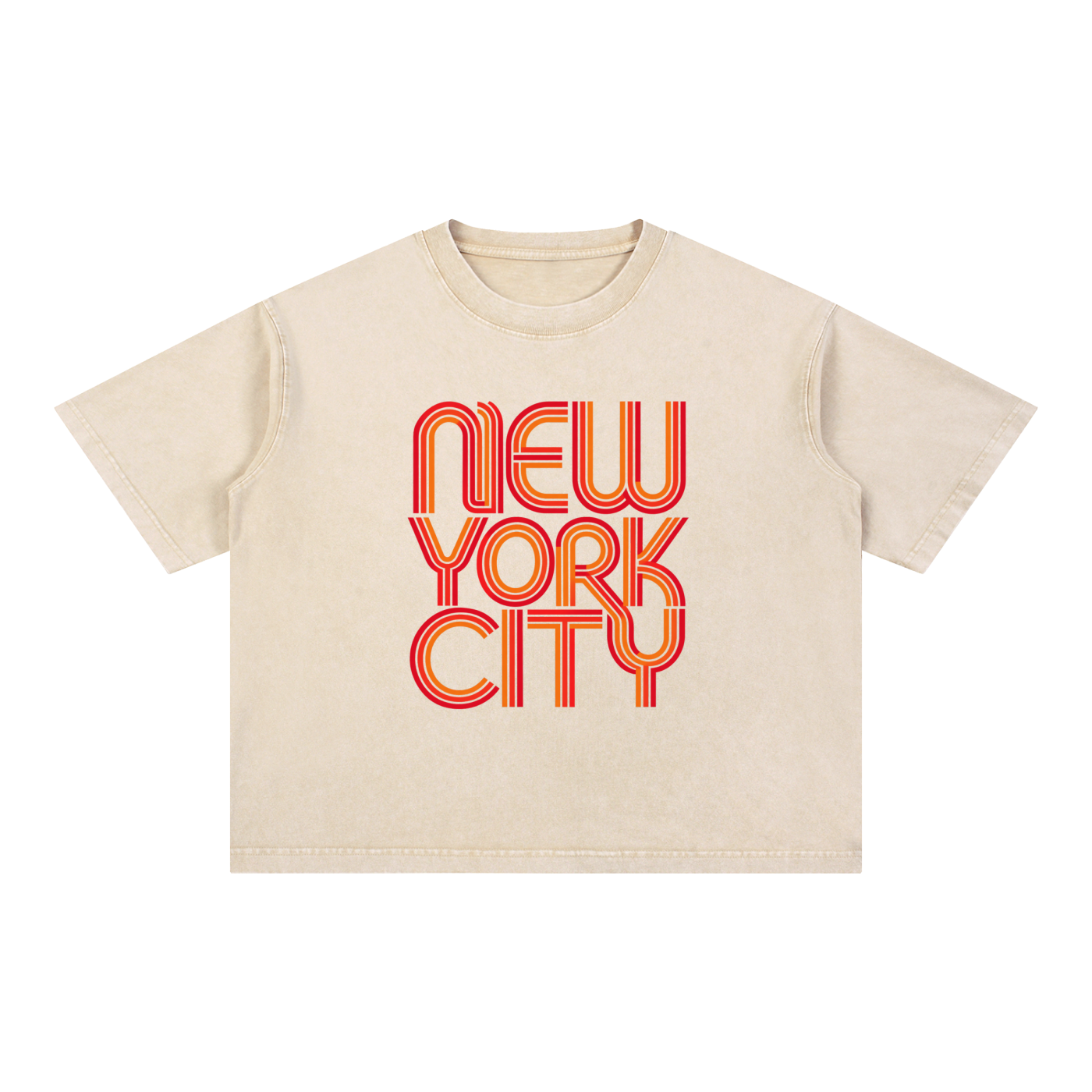 New York Groove Mineral Wash Boxy Cotton T-Shirt