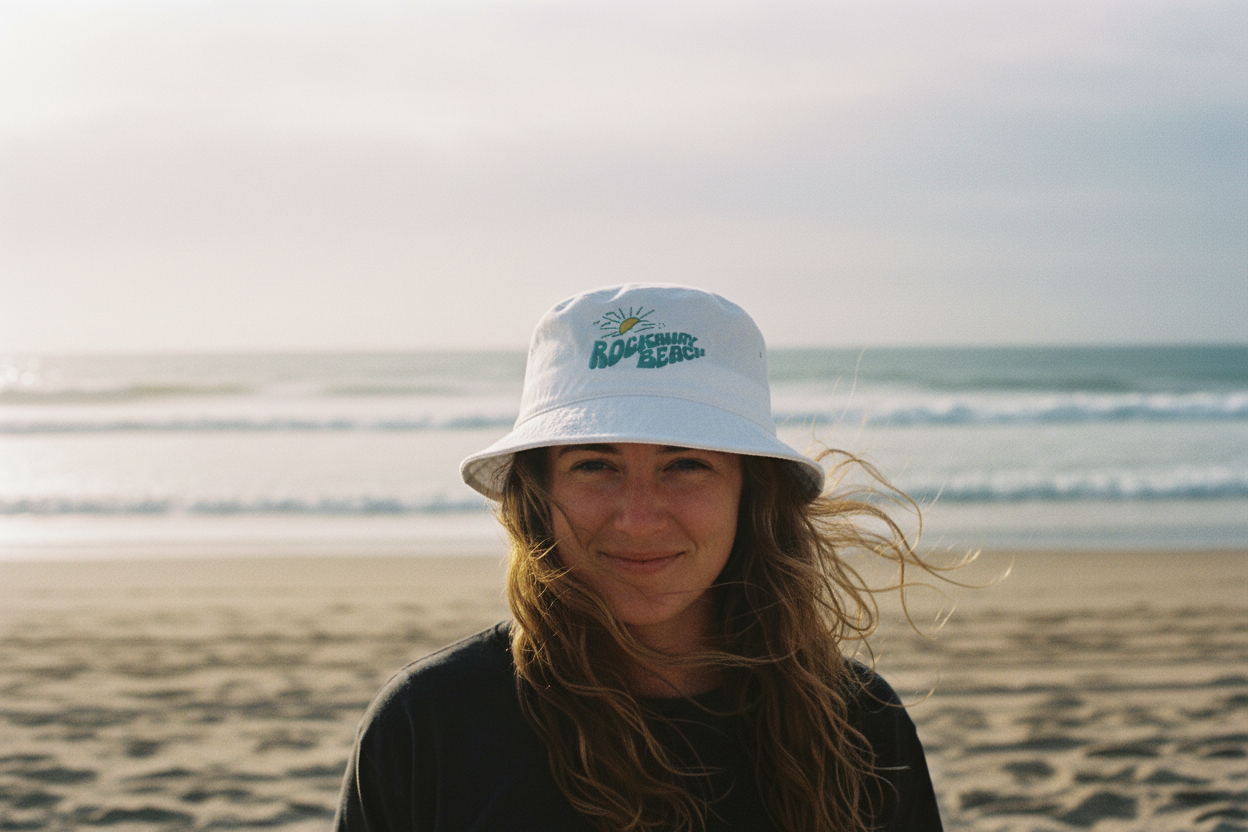 Sunshine Girl Rockaway Beach Bucket Hat – Embroidered Sun Hat