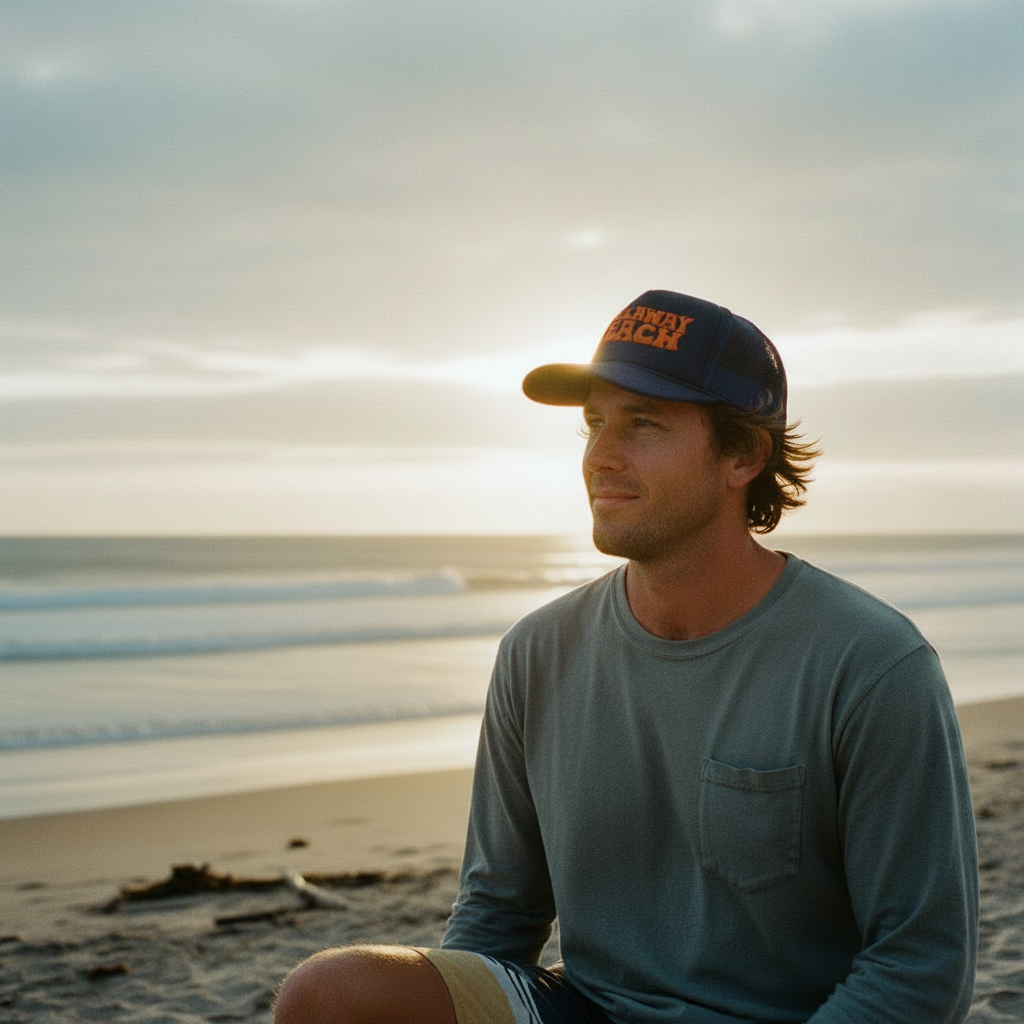 Rockaway Sunset Trip Foam Trucker Hat – Lightweight Mesh Cap