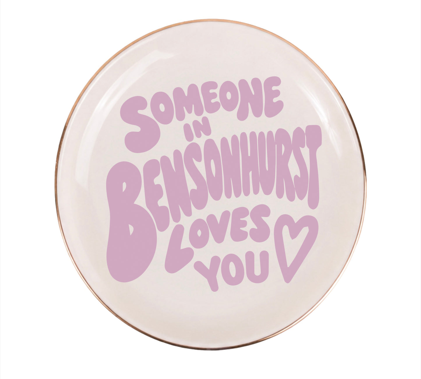 Someone in Bensonhurst Loves You Ceramic Jewelry Dish, product image