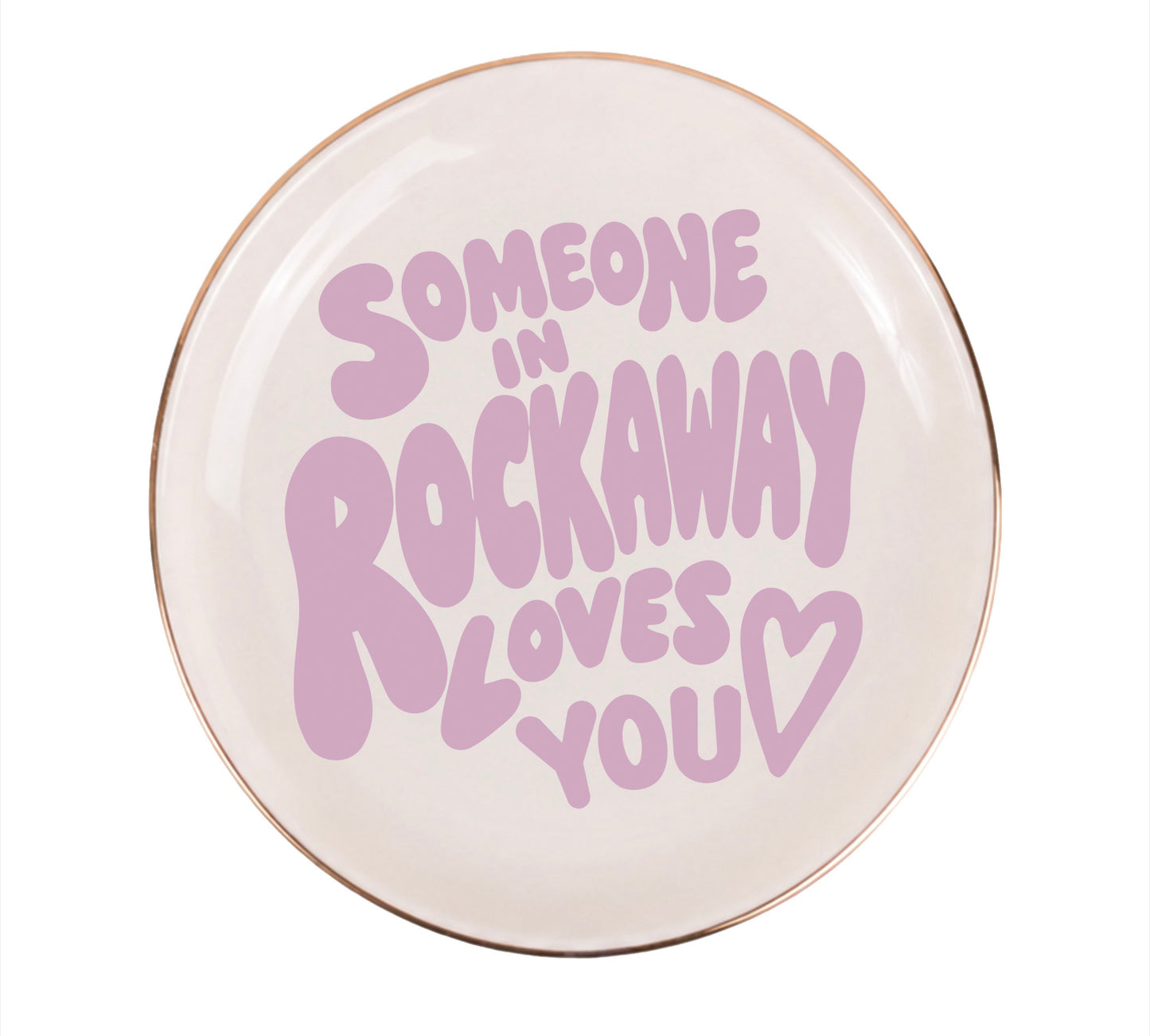 Someone in Rockaway Loves You Ceramic Jewelry Dish, product image