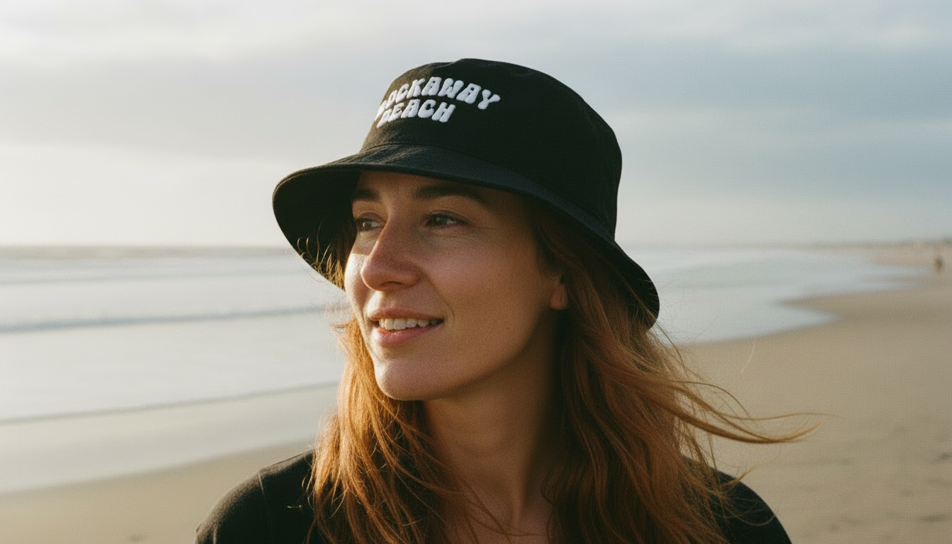 Ocean Child Rockaway Beach Bucket Hat – Embroidered Coastal Hat