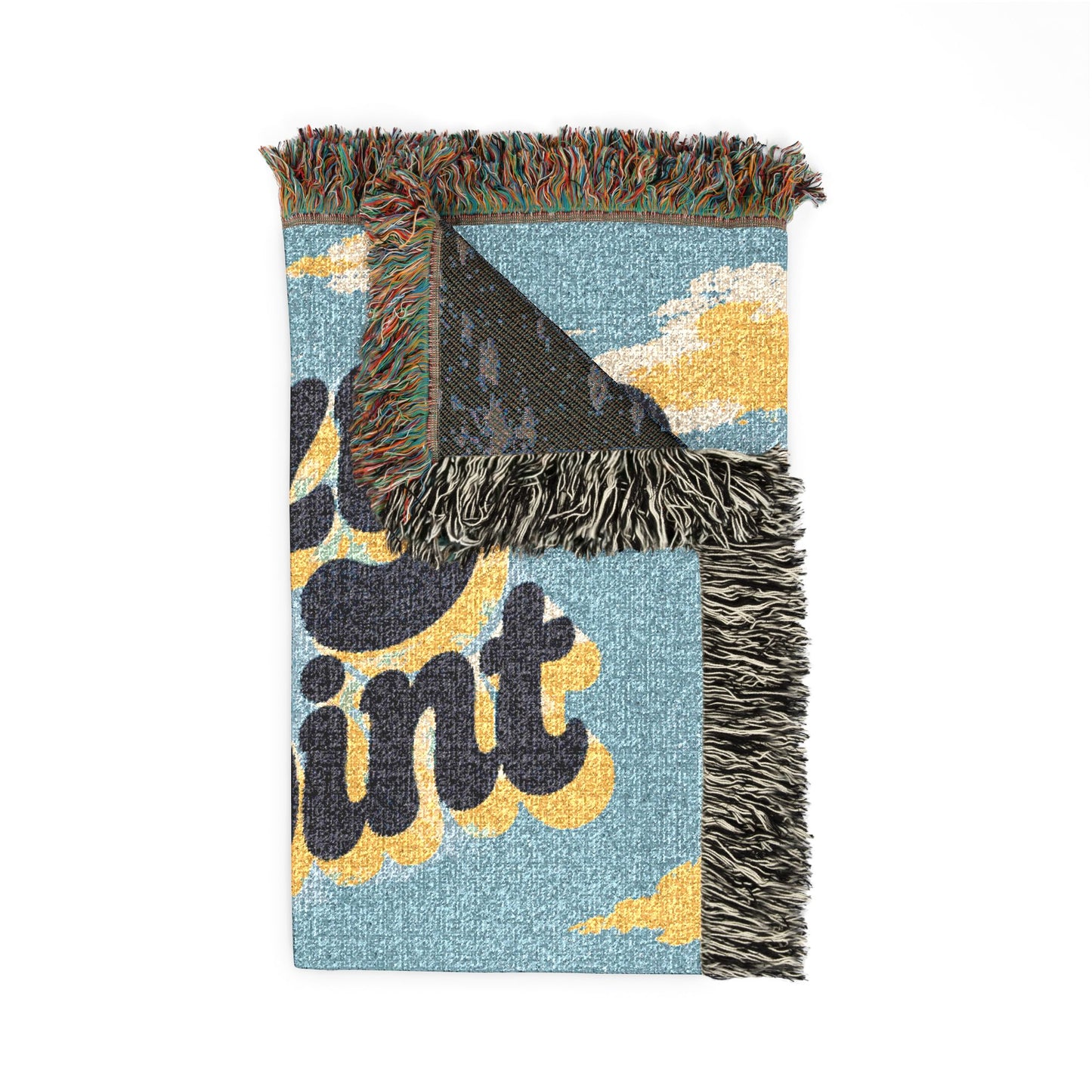 Breezy Point Woven Blanket – Retro Coastal Sunset Throw