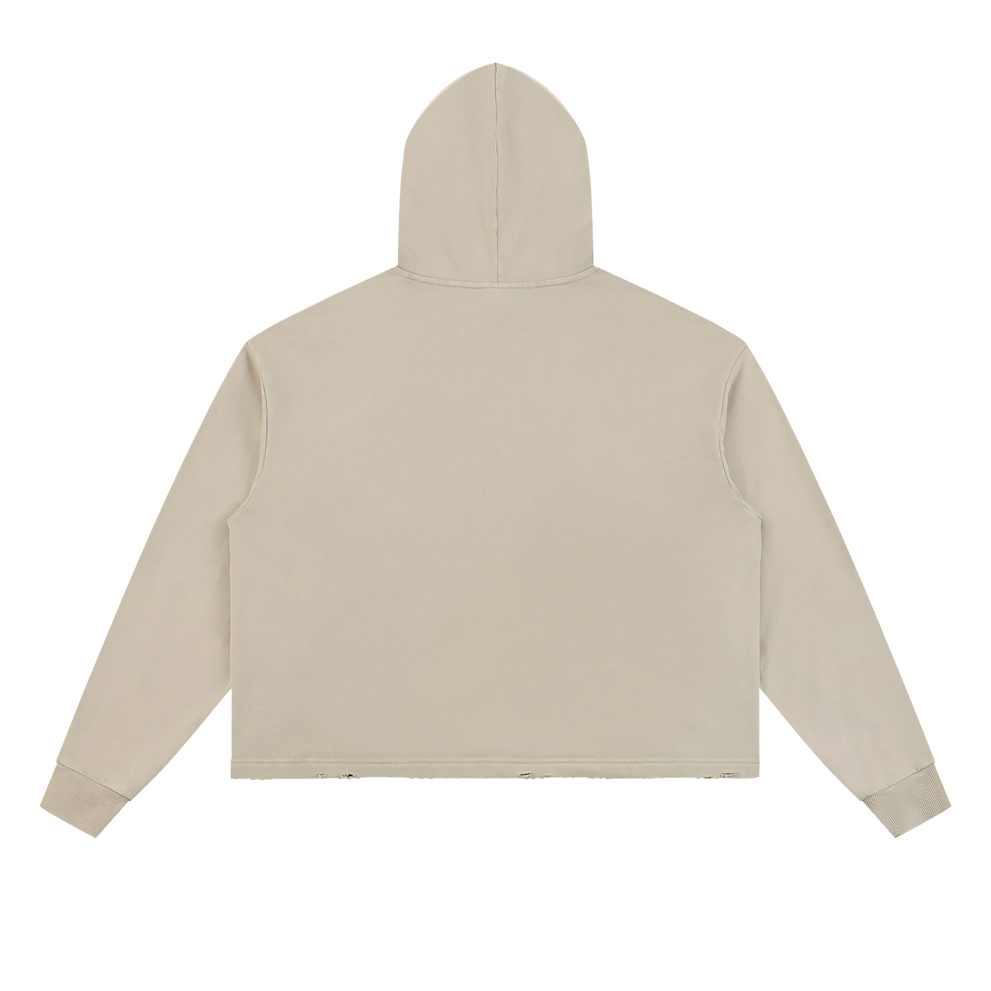 New York Alphabet City Records Vintage Washed Frayed-Hem Hoodie- Village Thrift Shop Collection