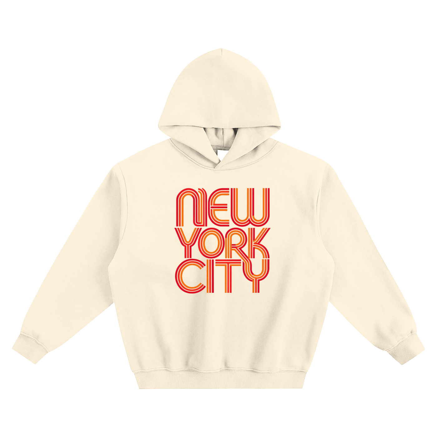 New York Groove Fleeced Boxy Hoodie