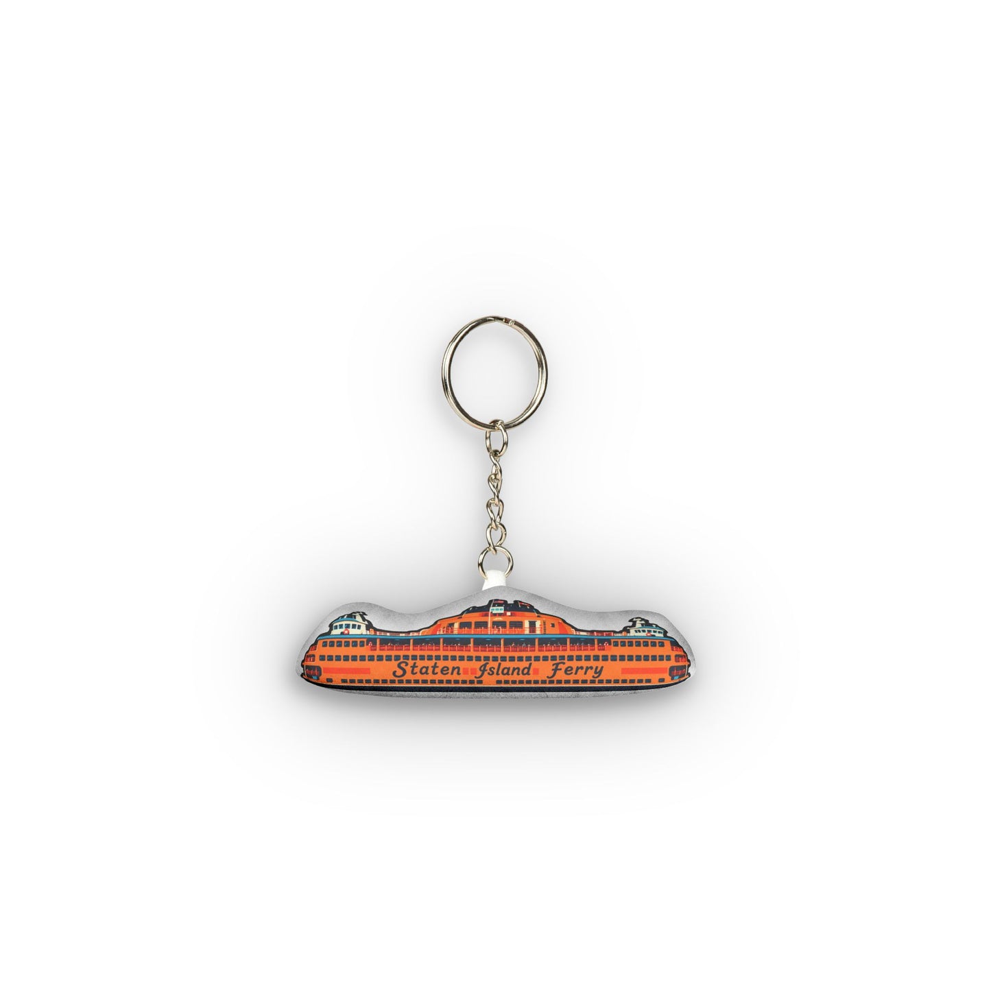 Staten Island Ferry Shape Mini Plush Keychain