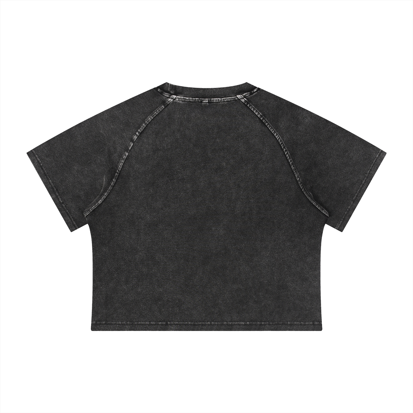 Coney Island Harlequin Mineral Wash Raglan Crop T-Shirt- Village Thrift Shop Collection