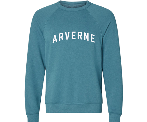 Arverne Adult Crew Neck Sweatshirt in Heather Deep Ocean