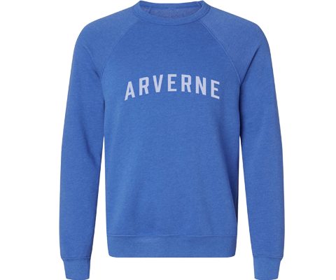 Arverne Adult Crew Neck Sweatshirt in Heather True Blue