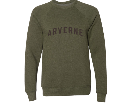 Arverne Adult Crew Neck Sweatshirt in Heather Olive