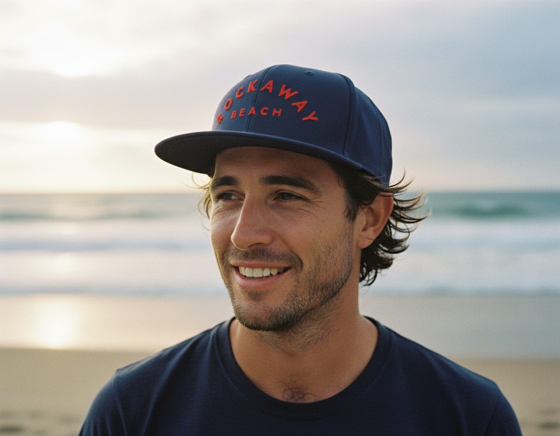 East Coast Swell Rockaway Snapback Hat – Flat Brim Beach Cap