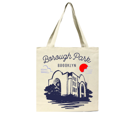 Borough Park Brooklyn Sketch Tote Bag