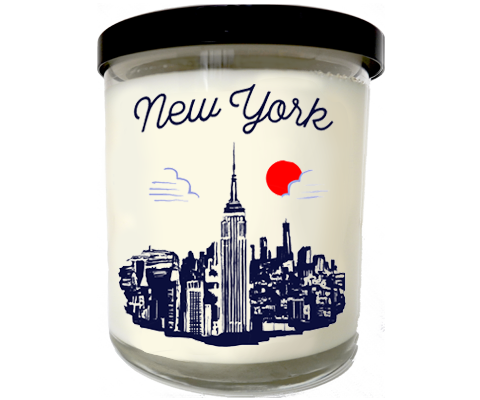 New York Empire State Building Manhattan Sketch Scented Candle