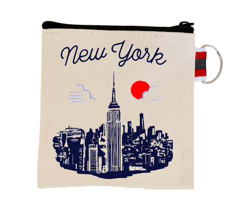 New York Empire State Building Manhattan Sketch Coin Purse