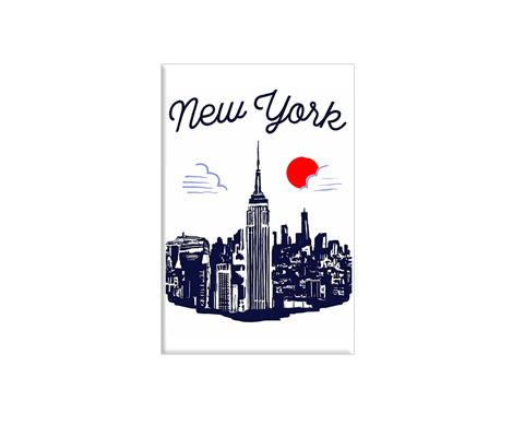 Empire State Building New York Sketch Magnet