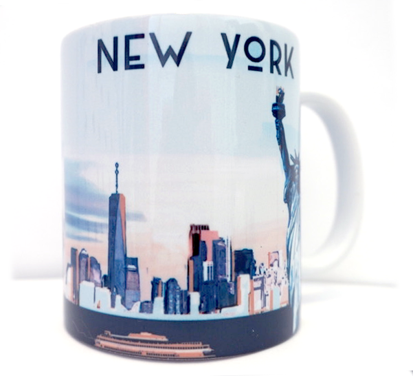 Ferry Skyline New York Mug