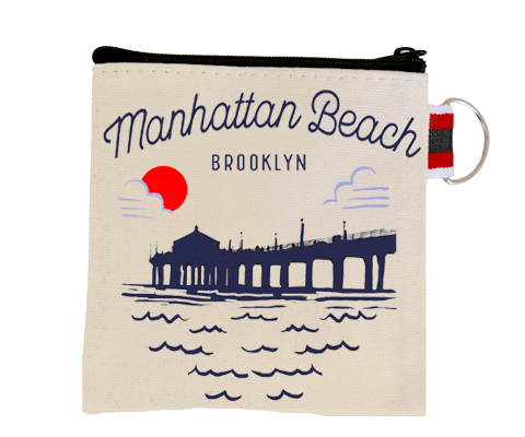 Manhattan Beach Brooklyn Sketch Coin Purse