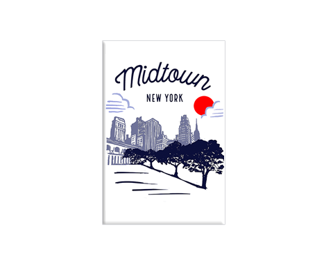 Midtown New York City Sketch Magnet
