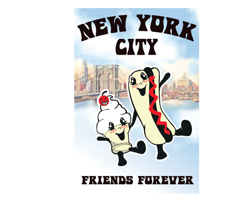 New York Friends Forever Postcard