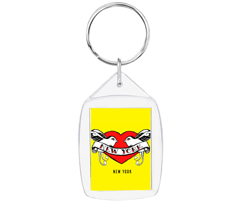 New York Lovebirds Keychain