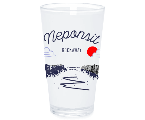 Neponsit Sketch Pint Glass