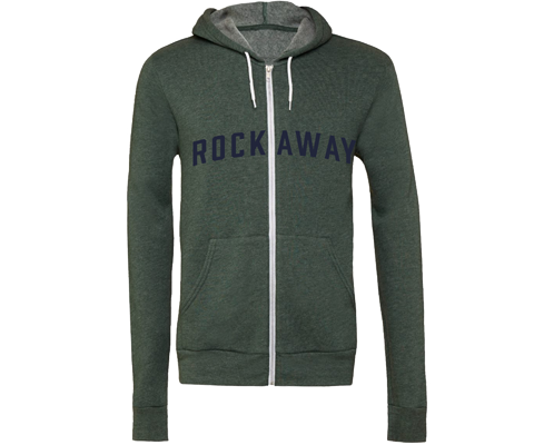 Rockaway Heather Forest Zip Up Adult Hoodie