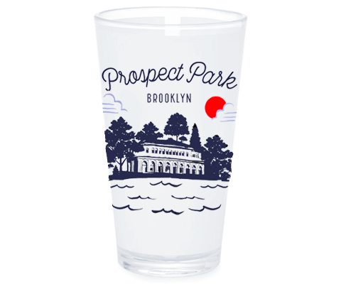 Prospect Park Brooklyn Sketch Pint Glass
