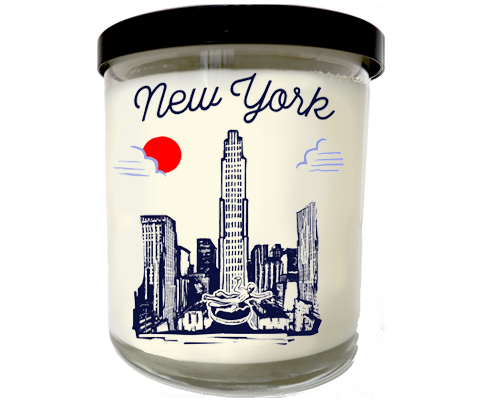 New York High Rockefeller Center Manhattan Sketch Scented Candle