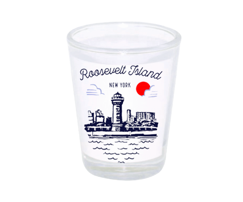 Roosevelt Island Manhattan Sketch Shot Glass