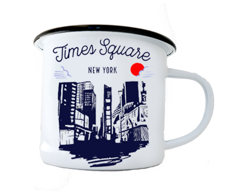New York Times Square Manhattan Sketch Camp Mug