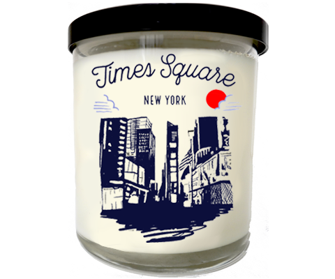 New York Times Square Manhattan Sketch Scented Candle
