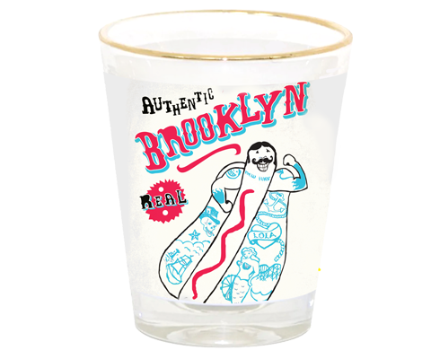 Authentic Brooklyn Hotdog New York Shot Glass