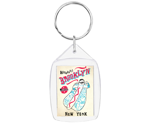 Authentic Hotdog Brooklyn Keychain