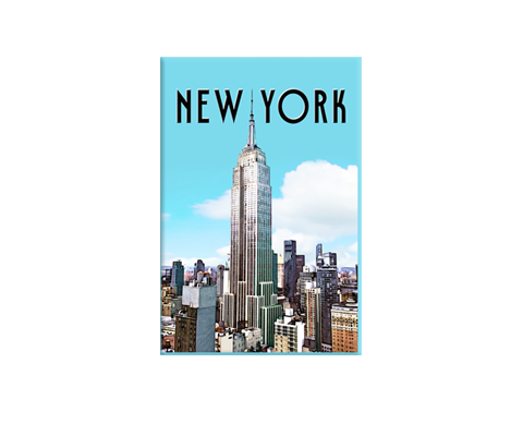 Empire State Building Blue Sky New York Magnet