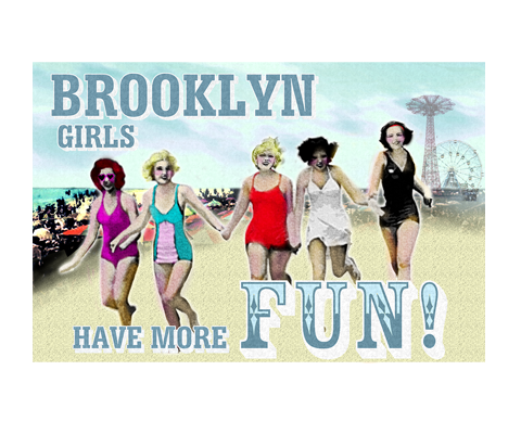 Brooklyn Girls Have More Fun Postcard