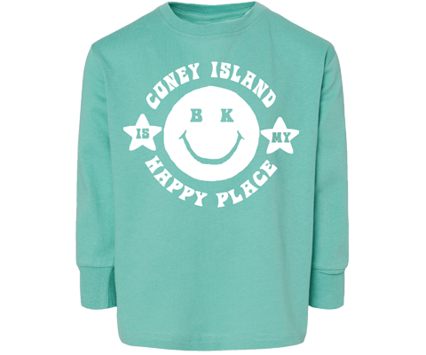 Coney Island is My Happy Place Toddler Long Sleeve Tee
