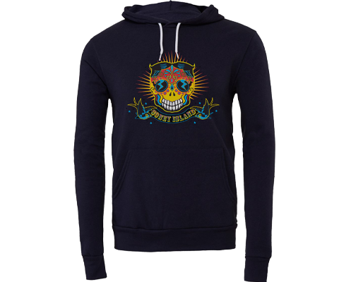 Coney Island Calavera Hoodie- Black