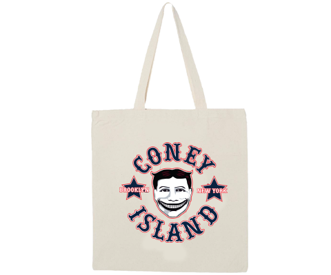 Coney Island Tillie Natural Tote Bag
