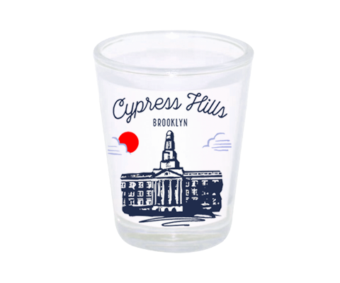 Cypress Hills Brooklyn Sketch Shot Glass