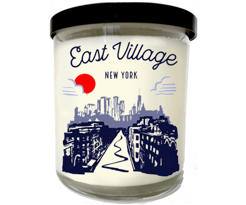 East Village Manhattan Sketch Scented Candle