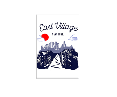 East Village New York Sketch Magnet