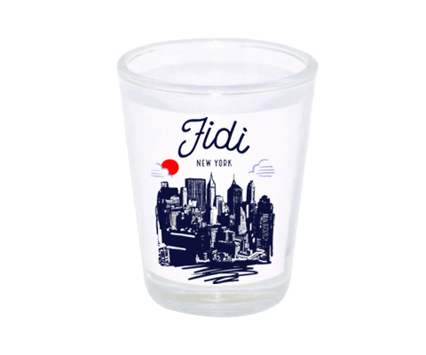 Fidi Financial District Manhattan Sketch Shot Glass