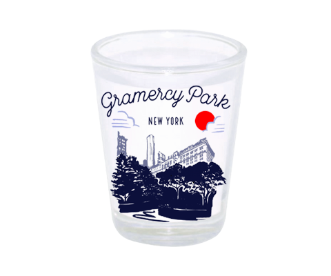Gramercy Park Manhattan Sketch Shot Glass