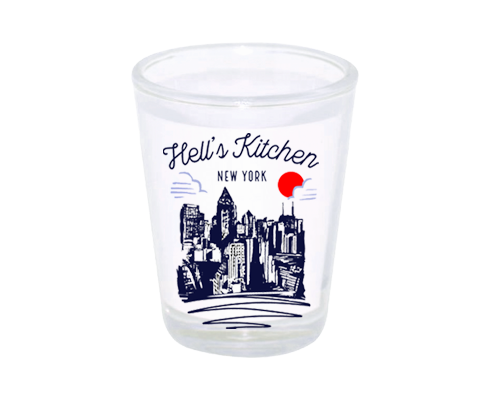 Hell's Kitchen Manhattan Sketch Shot Glass