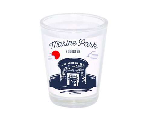 Marine Park Brooklyn Sketch Shot Glass