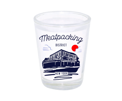 Meatpacking District Manhattan Sketch Shot Glass
