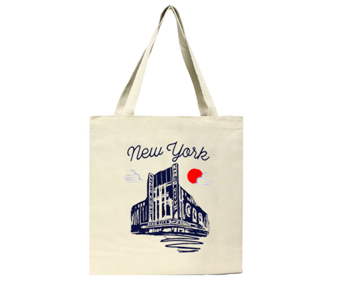 Radio City Music Hall Manhattan Sketch Tote Bag
