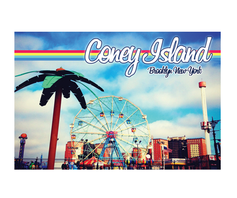 Coney Island Rainbow Beach Brooklyn Postcard