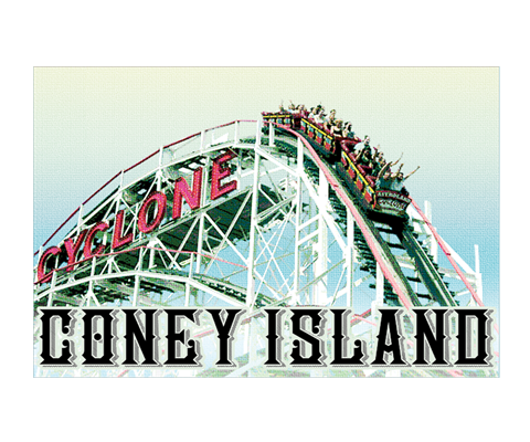 Vintage Coney Island Cyclone Brooklyn Postcard