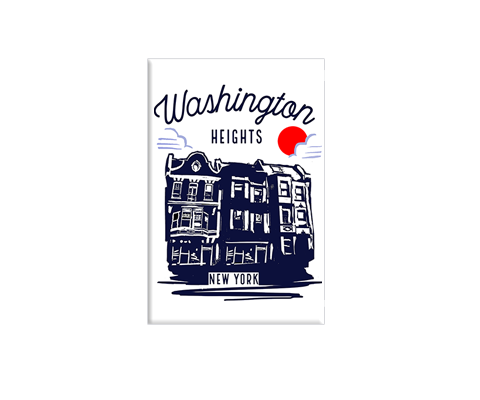 Washington Heights New York City Sketch Magnet